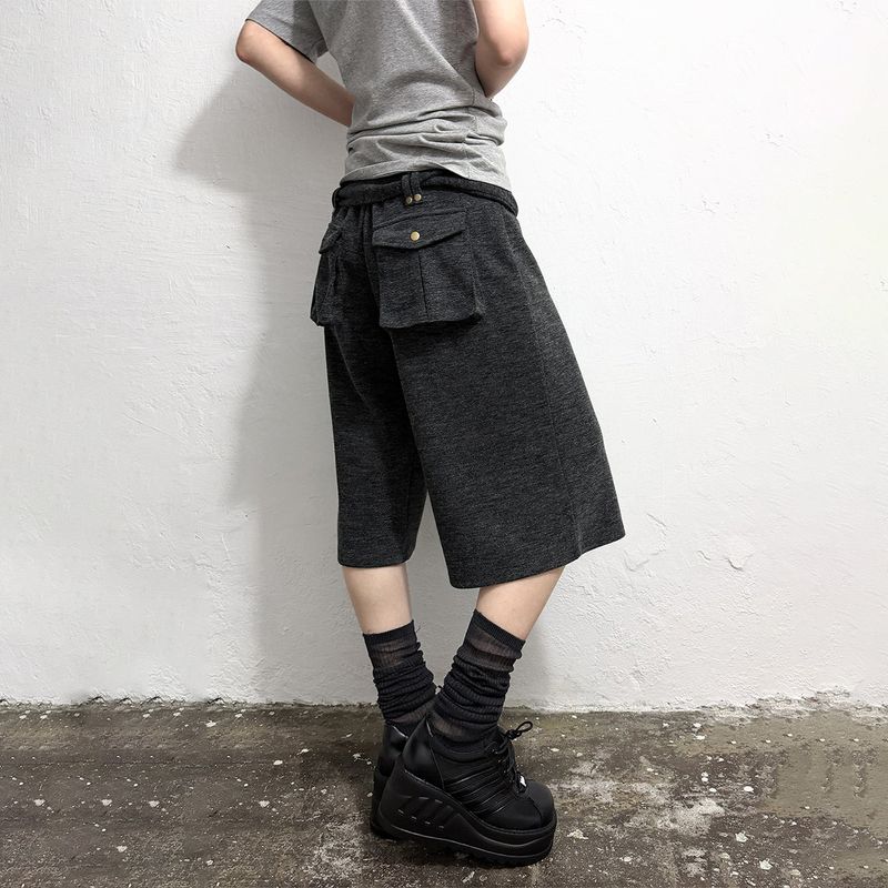 ベルト付き カーゴクロップドパンツ