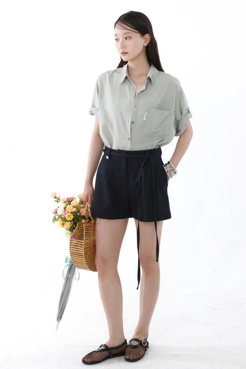 SUMMER ROLL-UP SHIRT_LIGHT KHAKI