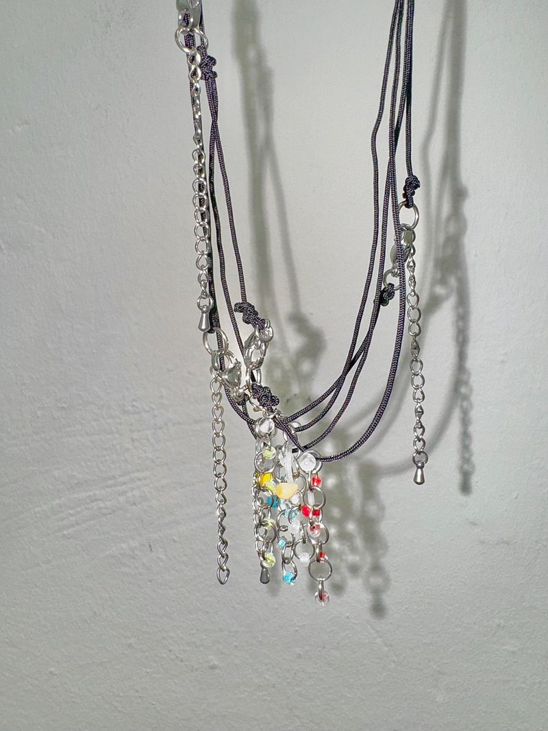 Pierced beads choker (4color)