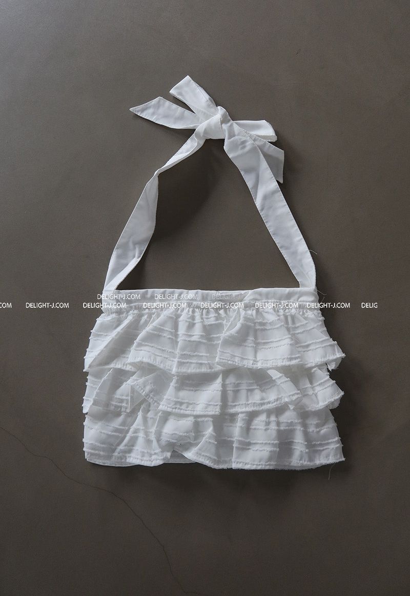 frill cancan ribbon shoulder bag