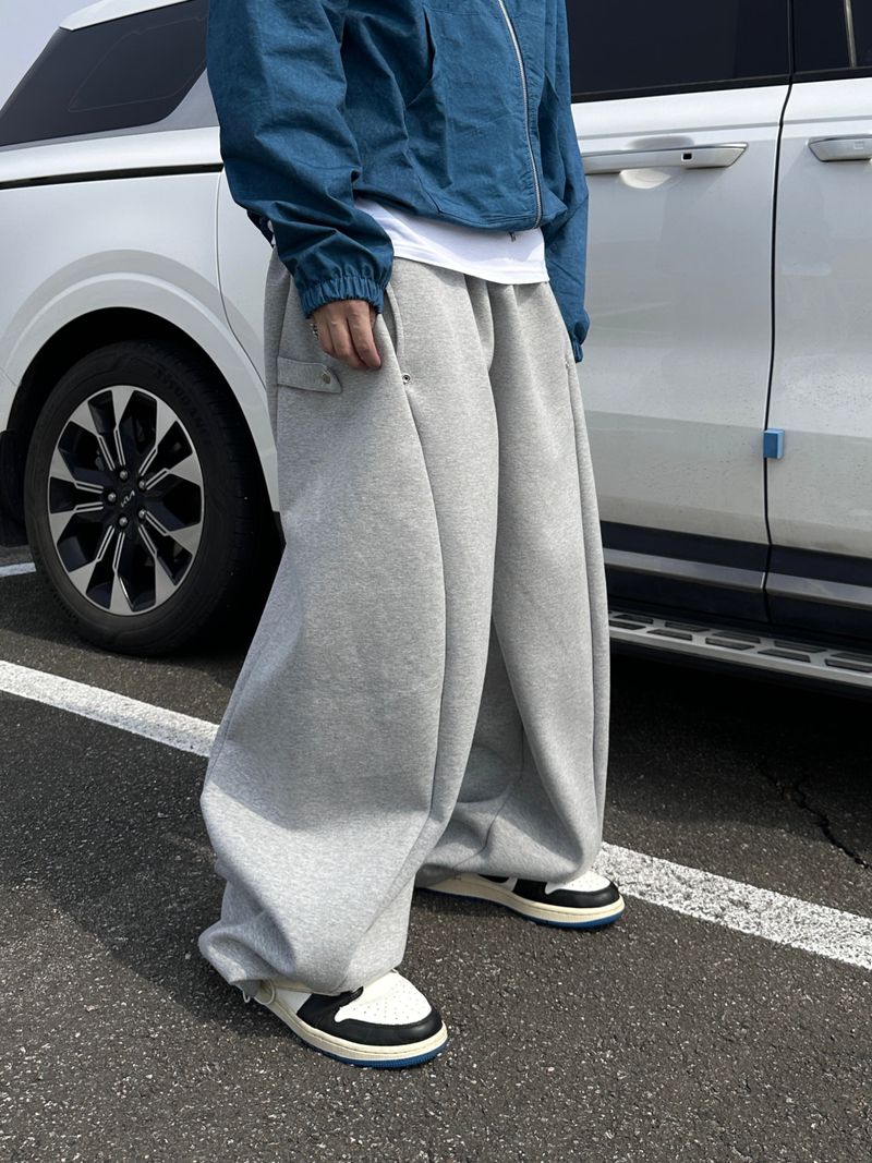 Pinch Side Snap Sweat Pants 6C