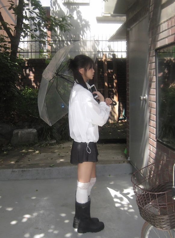 Colsin Shirring Cut Strap Windbreaker