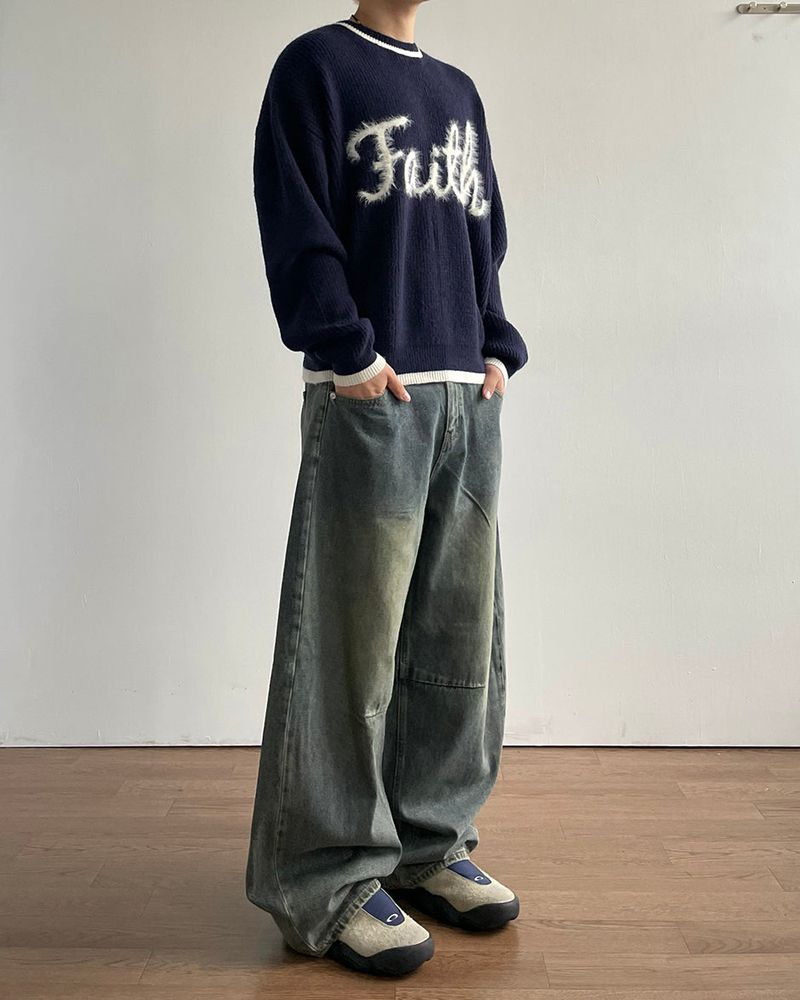 Faith Lettering Knit
