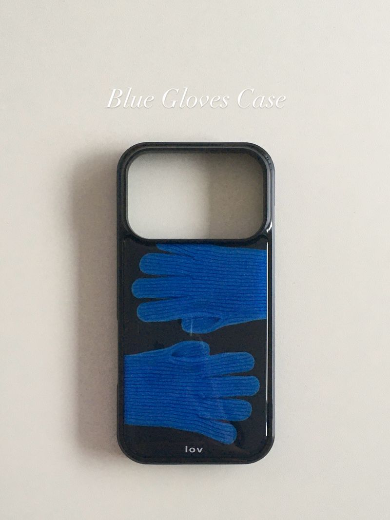 lovinhere(ラビンヒア)の「Blue Gloves Epoxy Silver Case(Smartphone Accessories)」