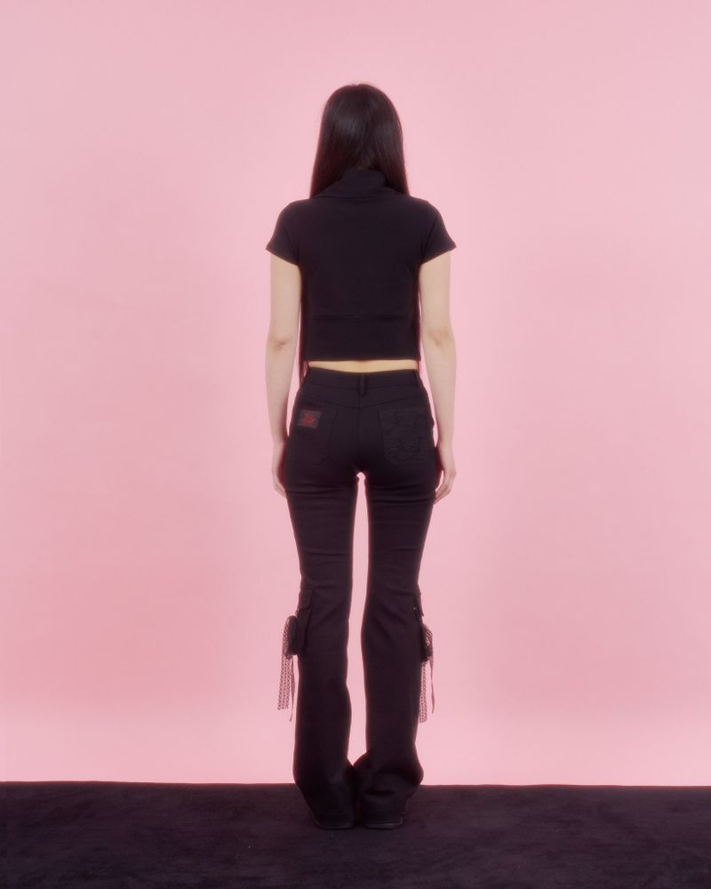 QUIPAO CALLER SLIT T [BLACK]