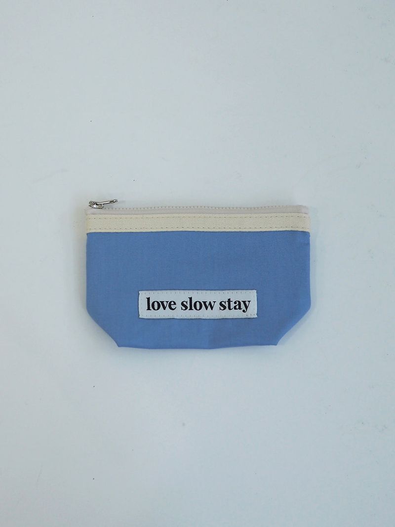 love slow stay(ラブ スロー ステイ)の「lss ベーシックポーチ(Sサイズ)_ブルー(スマホグッズ/小物)」