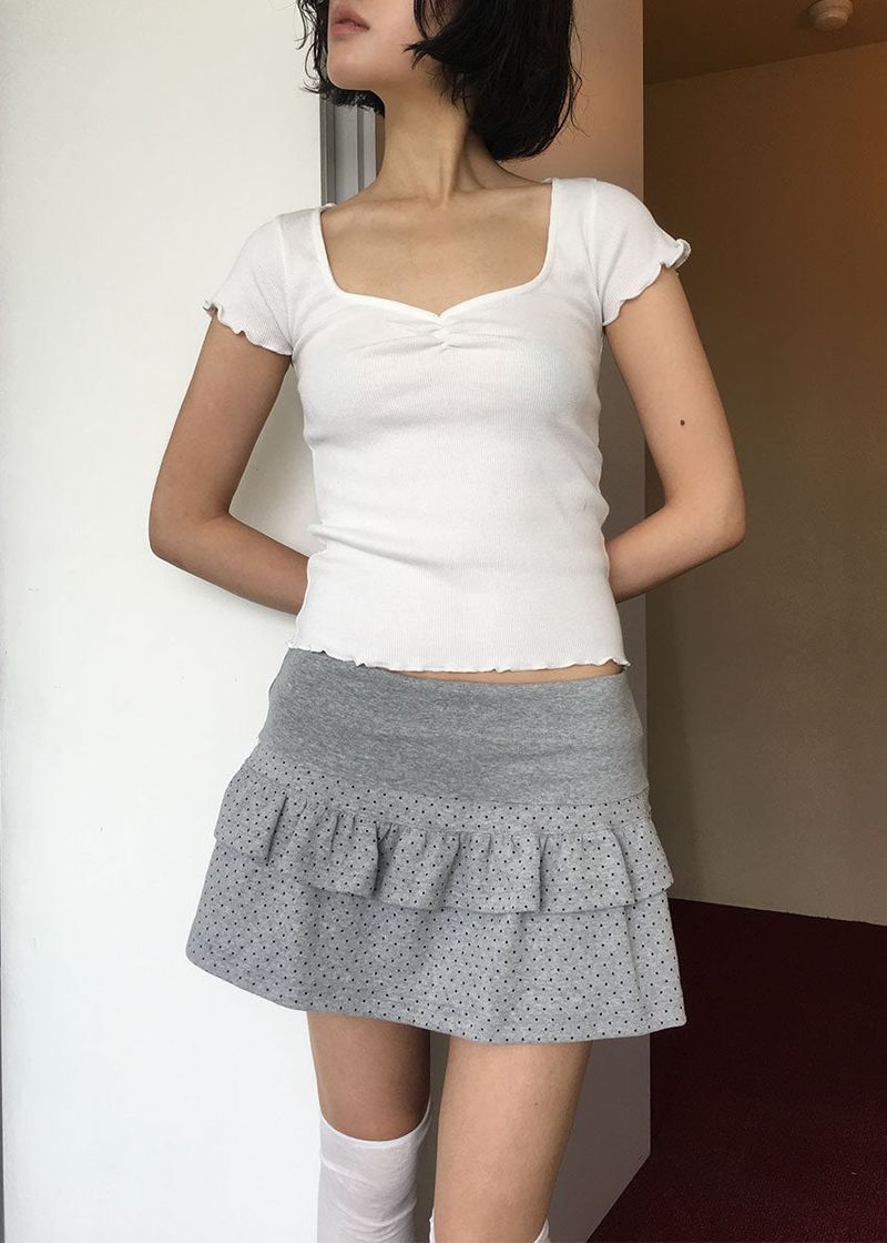 TULIP SHIRRING TEE