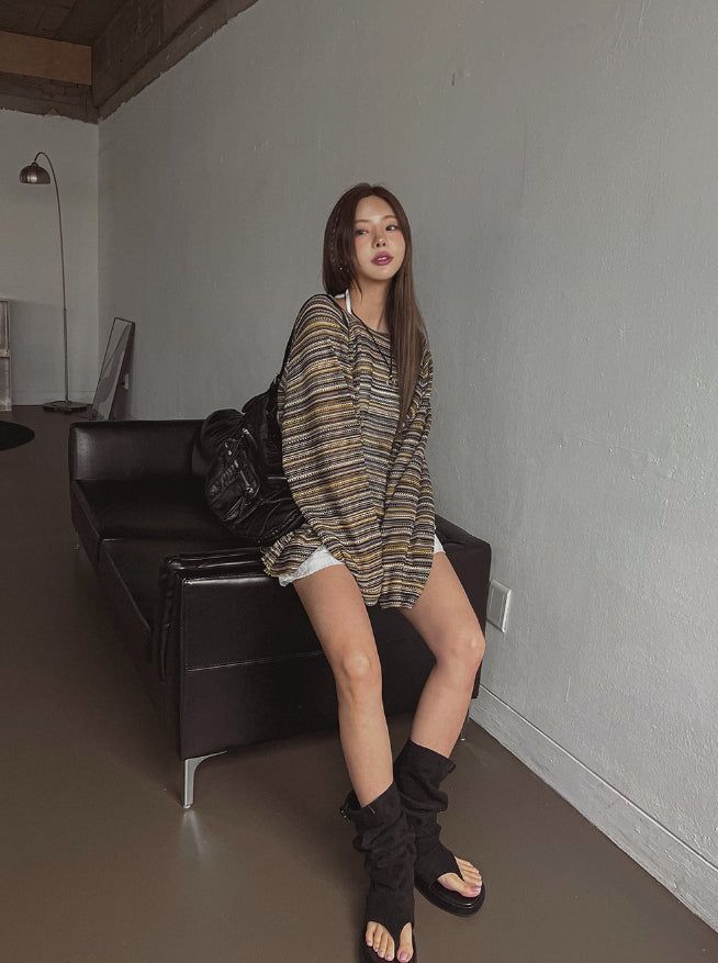 Bohemian see-through knitwear