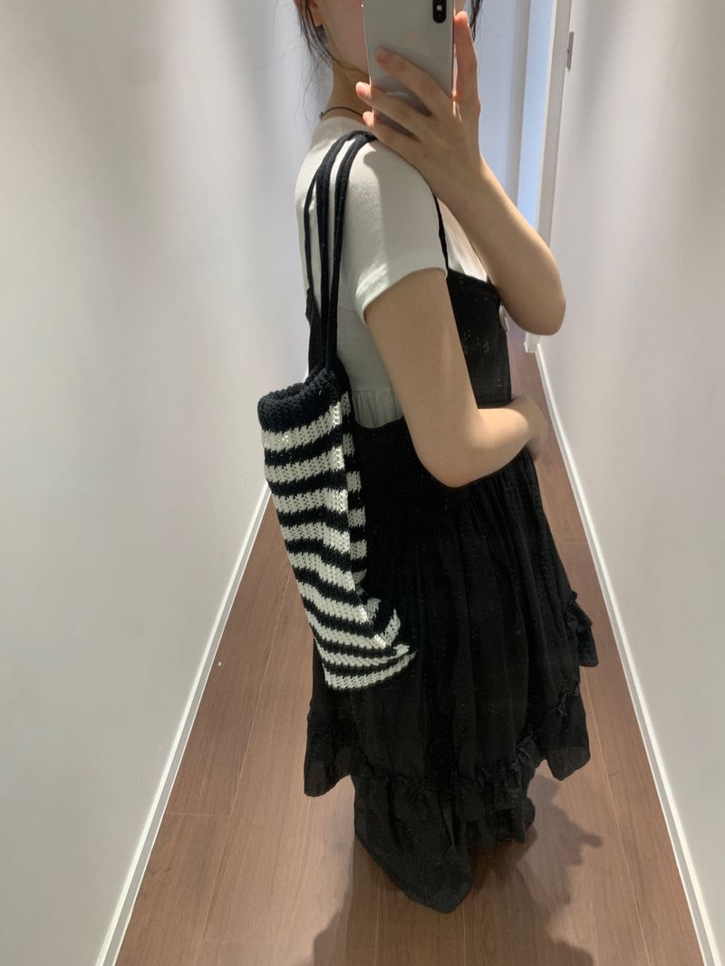 Knit String Backpack (2color)
