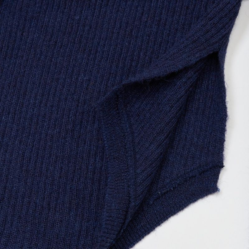 CUT-OUT OFF SHOULDER KNIT NAVY