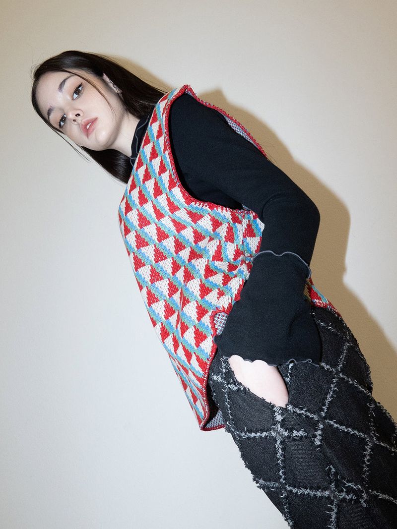 Suid Knit Vest (RED)