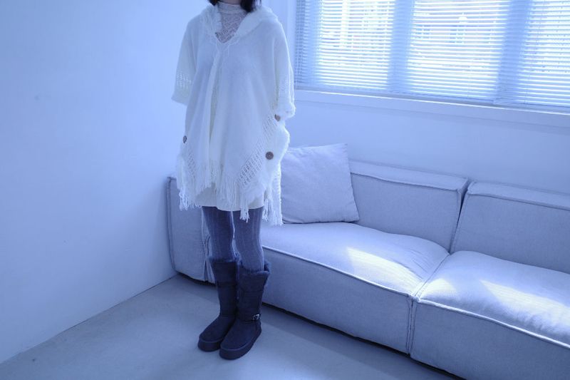 pom pom buckle long ugg boots