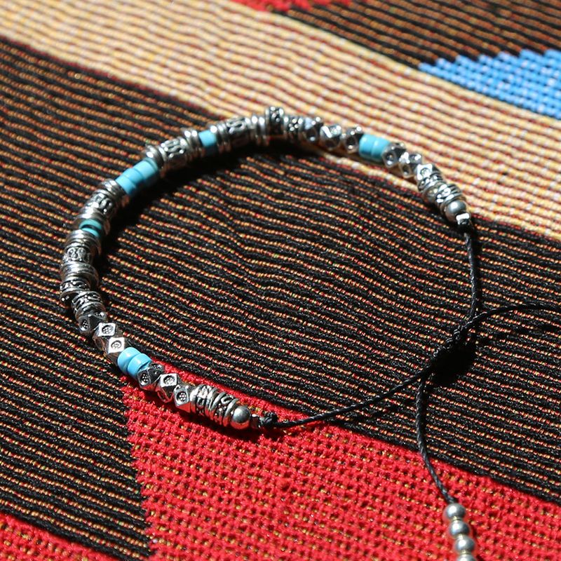 silver & turquoise beads bracelet