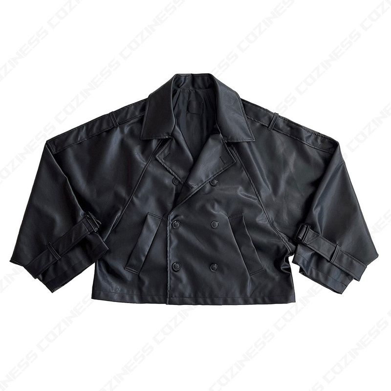 GM leather balloon short jacket (1 colors)