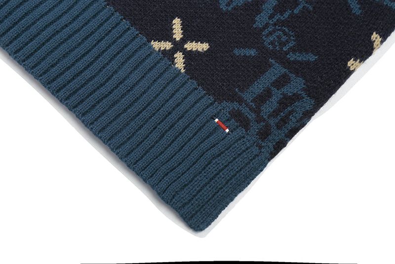 ARGYLE LOGO KNIT VEST_NAVY