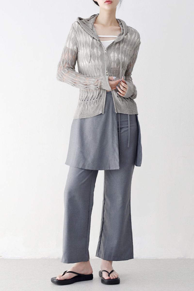 Lape Hooded Knit Zip-Up