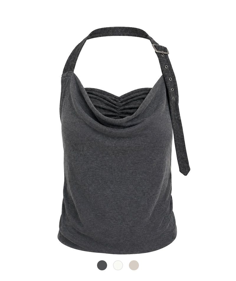 Cozy&Kitsch(コージーアンドキッチ)の「Livia Buckle Halter Top(Tops)」