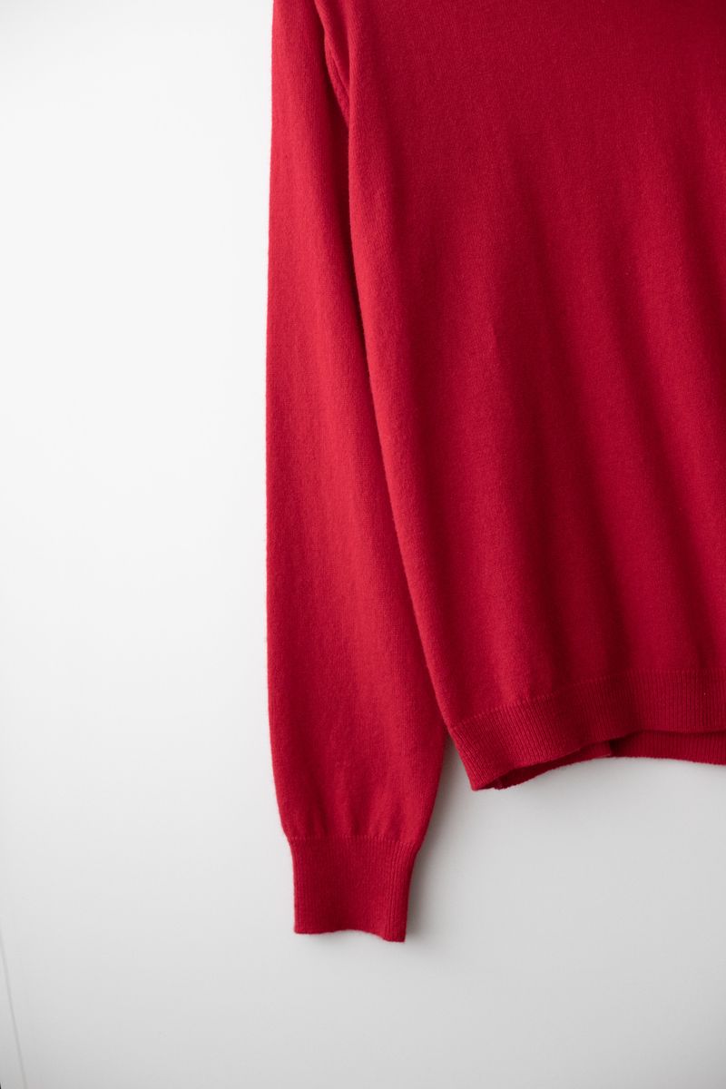Cashmere turtle neck knit (Red)