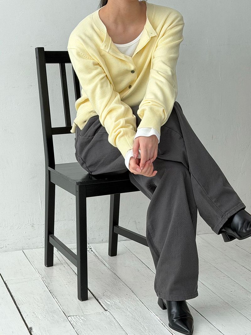 MUZESEOUL(ミューズソウル)の「Basic round knit cardigan(9color)(Tops)」