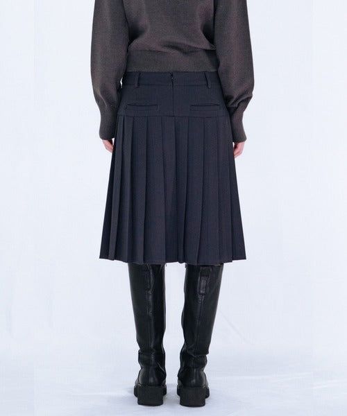 PLEATED MIDI SKIRT