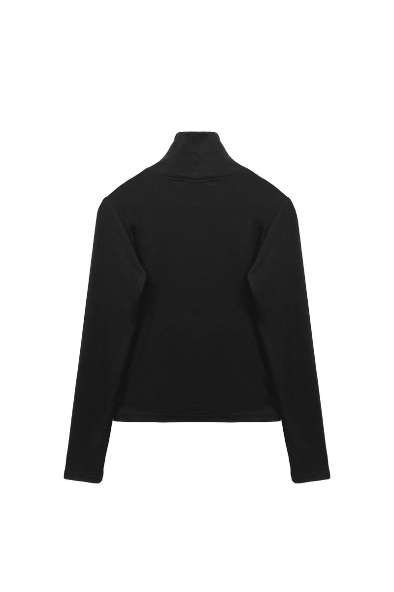 CLASSIC WOOL TURTLENECK TOP / BLACK