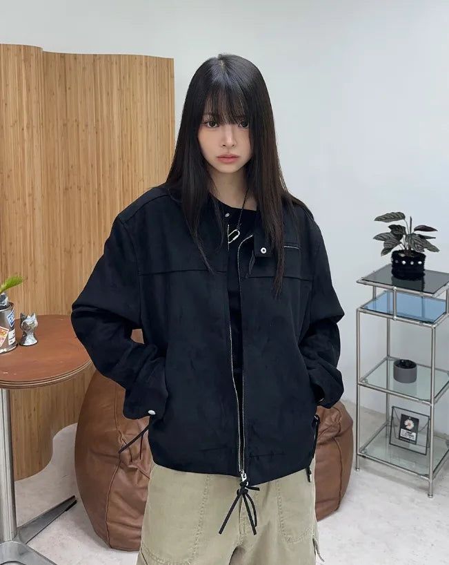 SATIIIZ（サティーズ）の「Aaron Suede Crop Jacket（Jackets/Outerwear）」