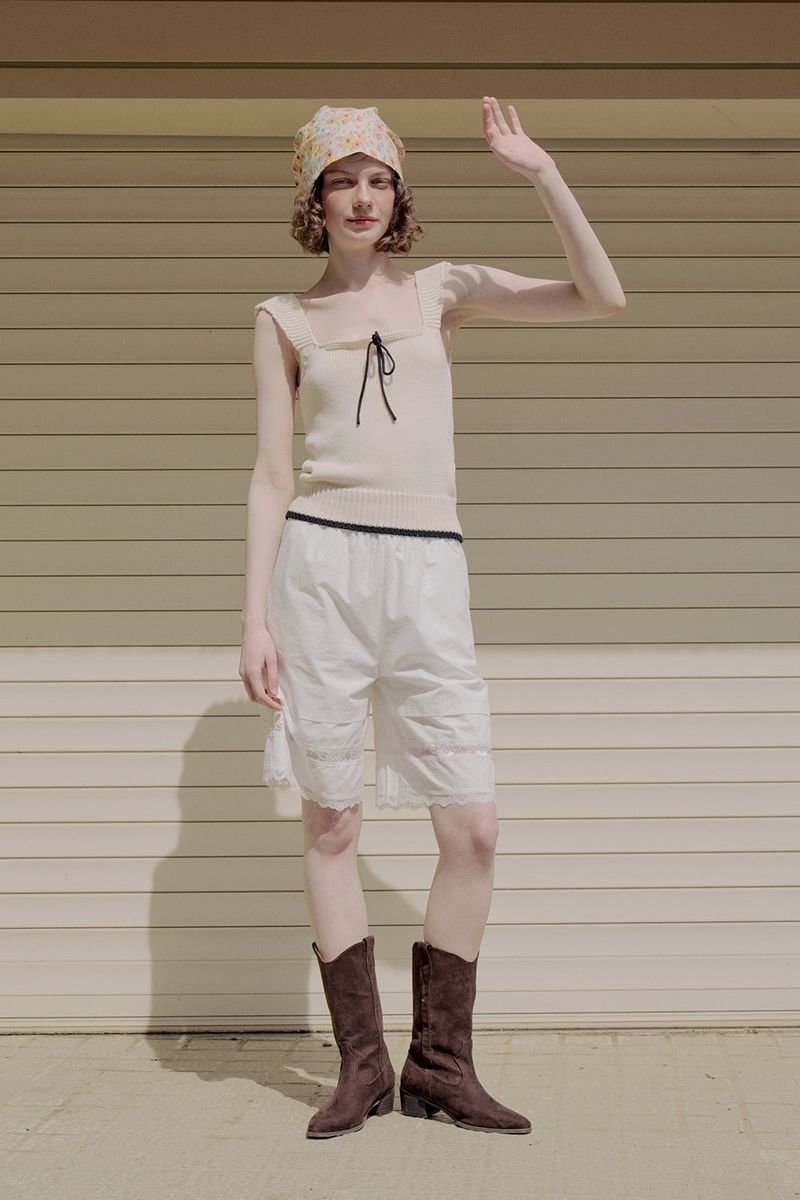 Morie sleeveless knit_cream