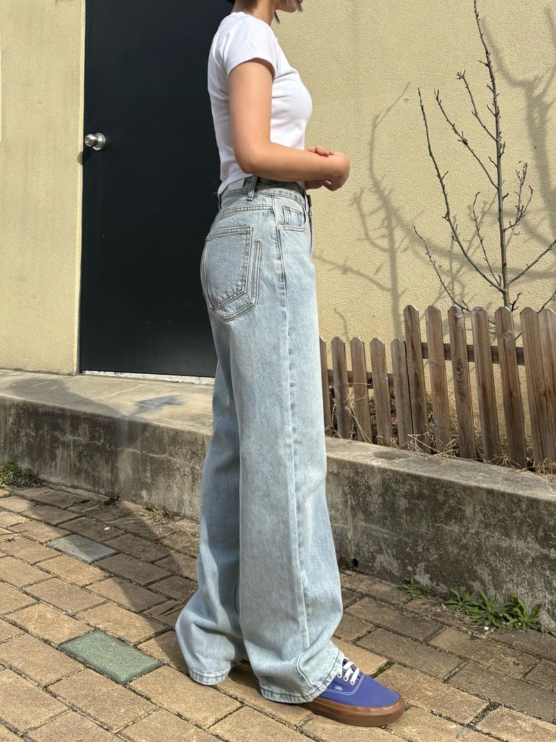 CLASSIC LOOK SEMI WIDE DENIM PANTS code 18101