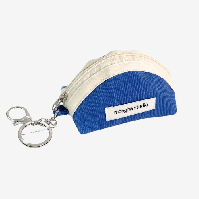  keyring pouch - corduroy (marine blue)