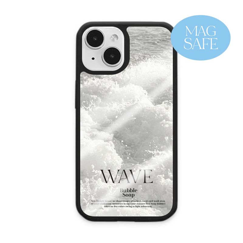 BUBBLESOAP（バブルソープ）の「[MADE] WAVE MAGSAFE ガラスバンパーケース (マット/光沢)（スマホグッズ/小物）」