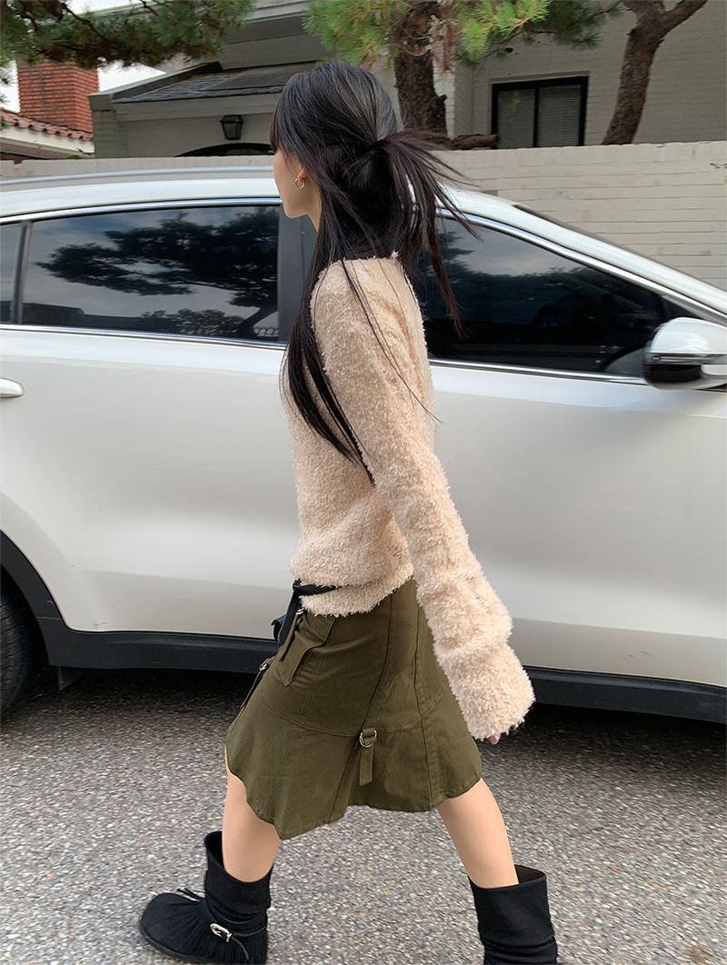 BOUCLE DAMAGE LOOSE KNIT (2C)