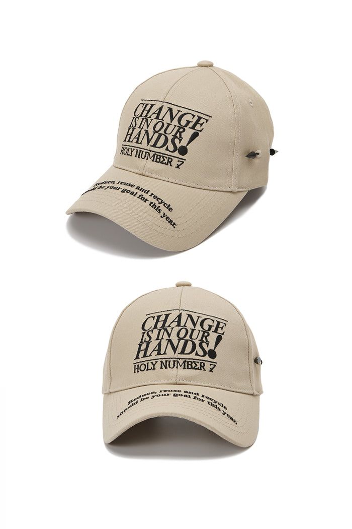 HOLY NUMBER 7(ホーリーナンバーセブン)の「CHANGE IS IN OUR HANDS CAMPAIGN CAP_BEIGE(Hats)」