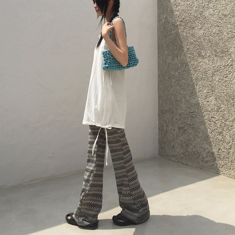 Walt Hippie Stripe Layered Bootscut Pants