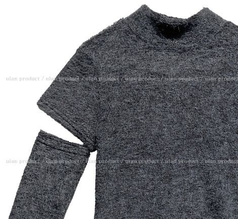 Pony Incision Wrap Knit Turtleneck