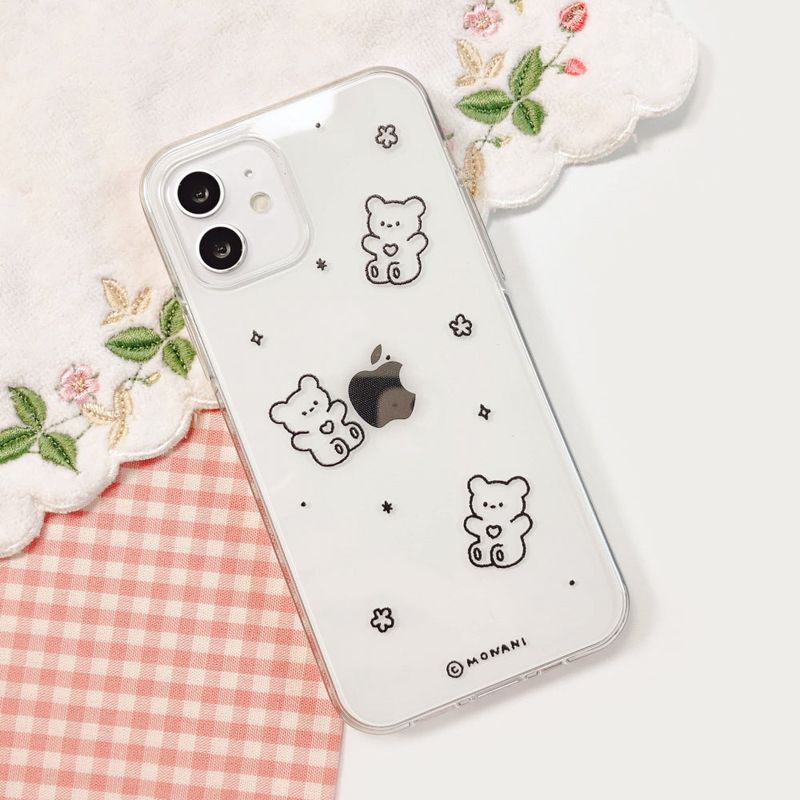 [Gel-hard] Black maro bear Phone case