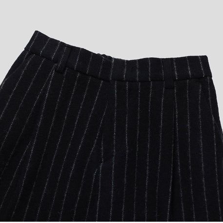 Ovening Stripe Wool Slacks