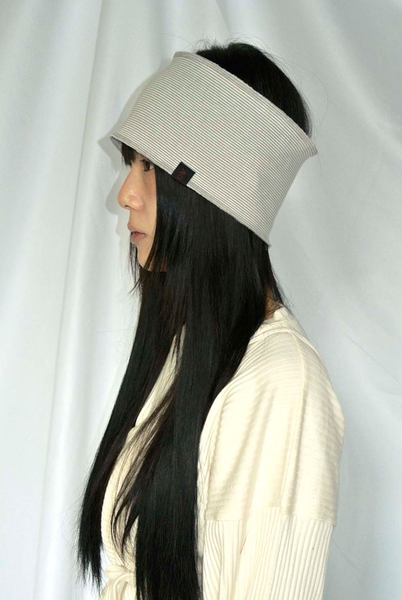 STRIPE HAIR BAND / OATMEAL