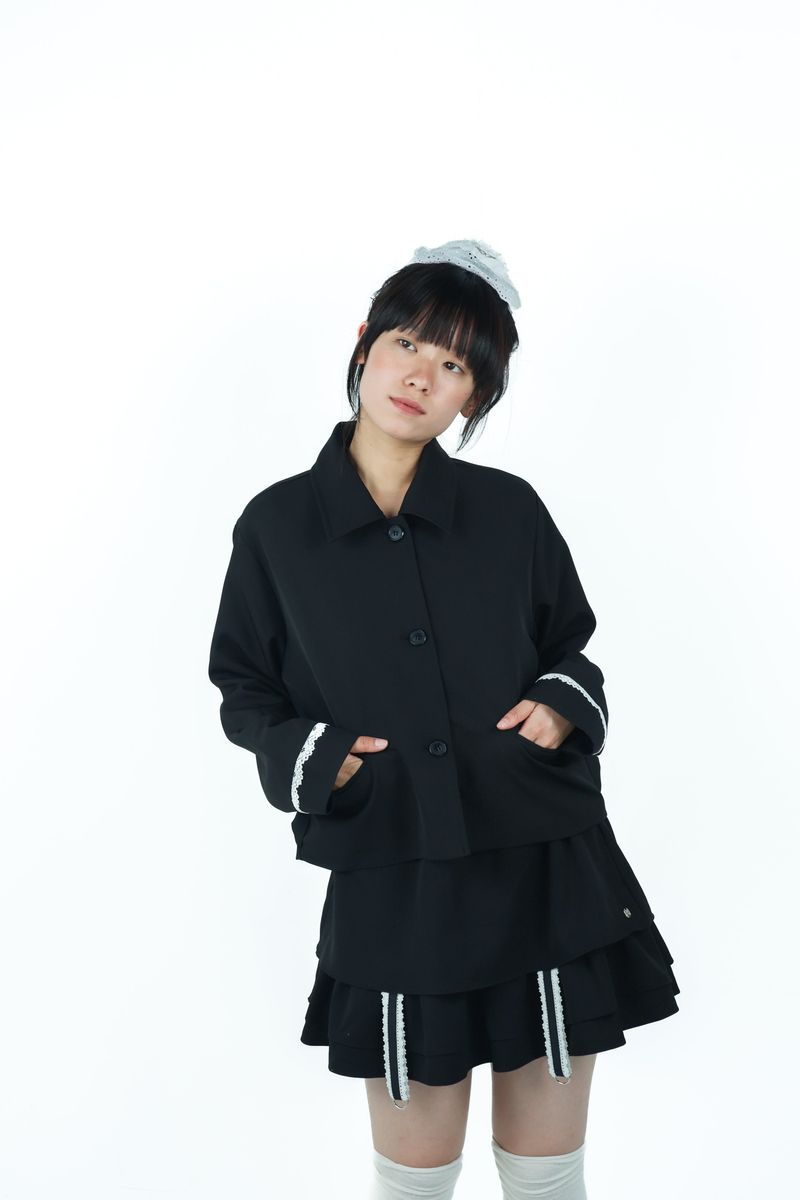 gater tiered skirt(black)