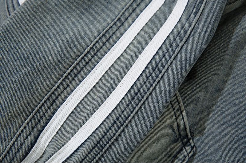 LMN Cube Damage Line Denim Zip-Up (2 colors)