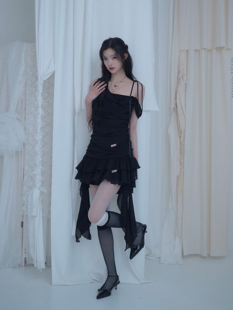 Glow Chiffon Shirred Sleeveless Blouse