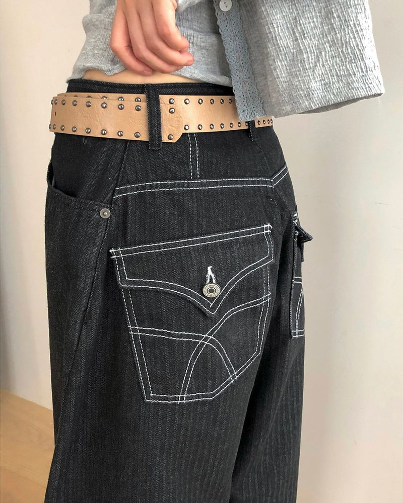 Fame Bohemian Studded Leather Belt