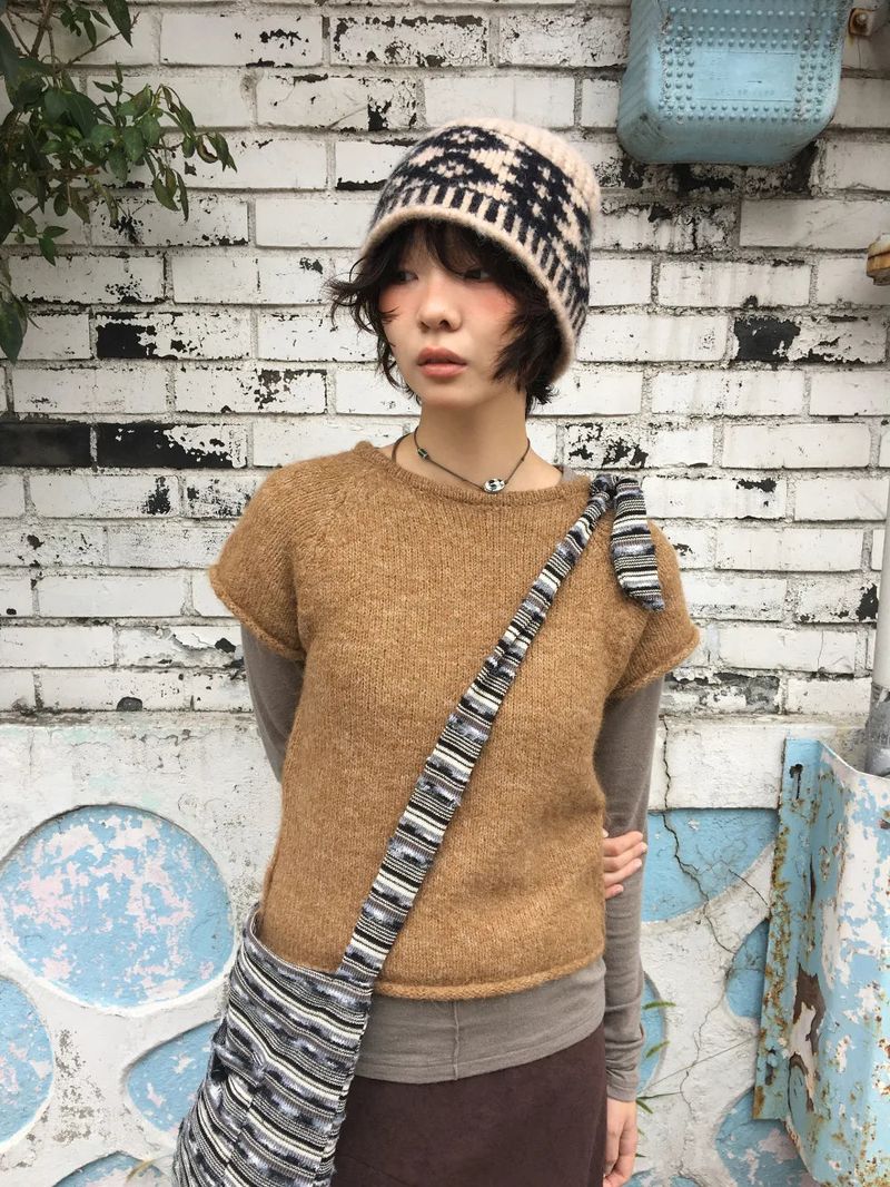 Yorin button half knit (3color)