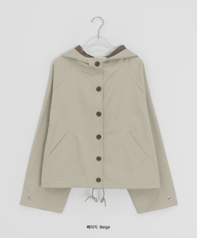 Guntree Check Hood Bomber Jacket