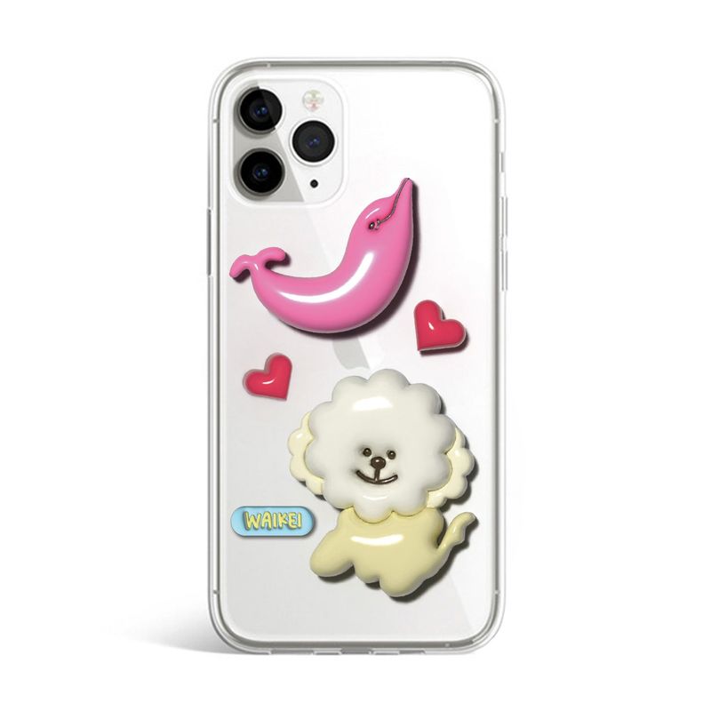WaiKei(ワイケイ)の「Jelly phone case 3D puppydolphin(Smartphone Accessories)」