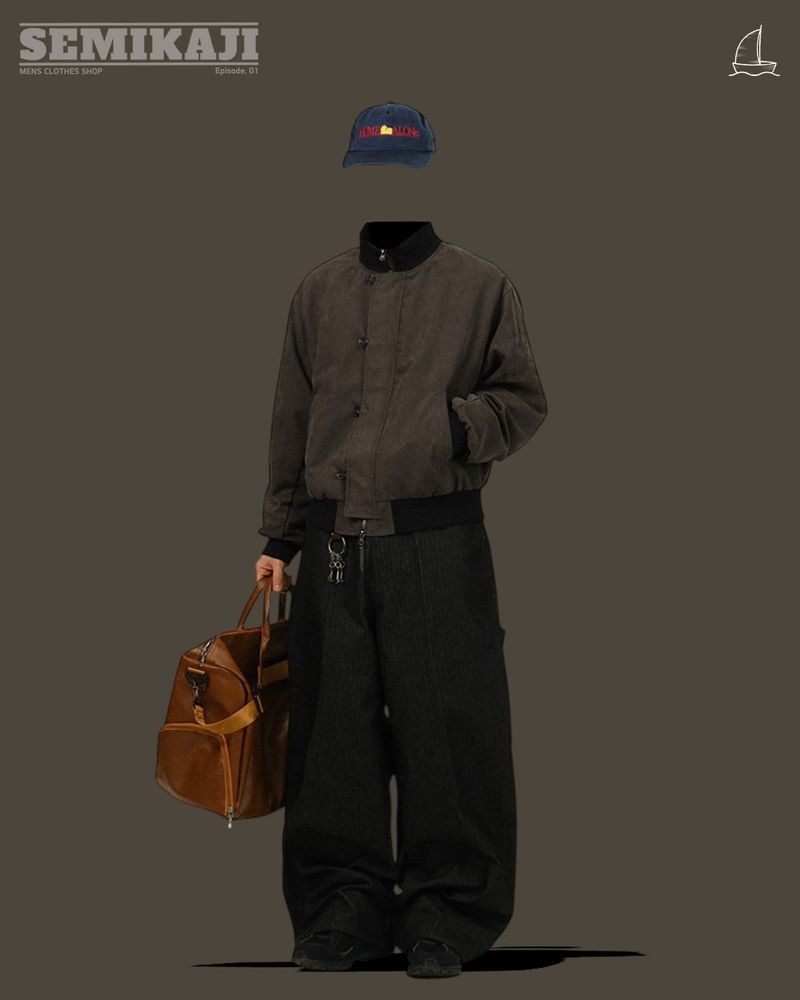 ON Non-fade Herringbone Patch Denim Pants