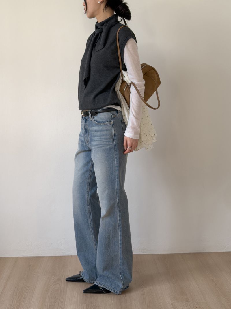 Ross Brush Semi-bootcut Denim Pants