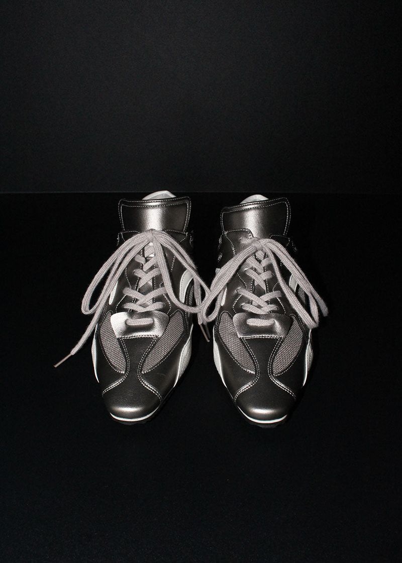 SILVER STILETTO SNEAKERS