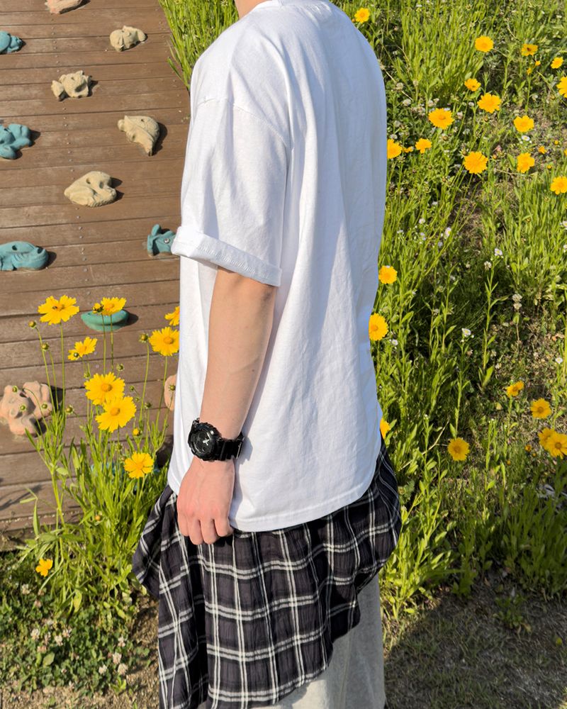 Niporu Cat Graphic Oversized Short Sleeve