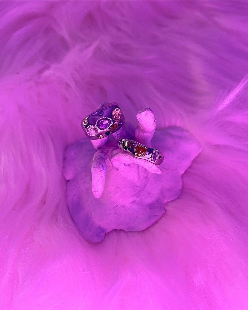 [aespa/Nmixx/Wooah/TNX] Silver gemstone ring_2