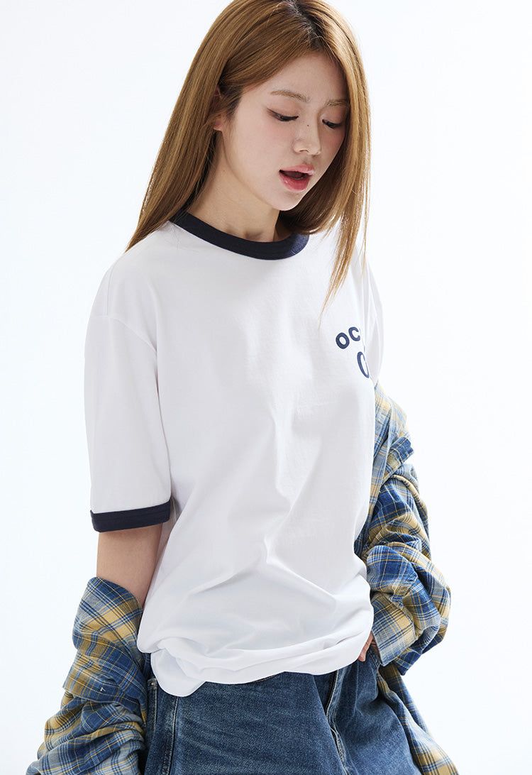 リンガーTシャツ ホワイト